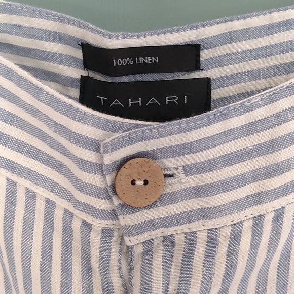 Tahari linen wide leg pants size 8 - Picture 3 of 7